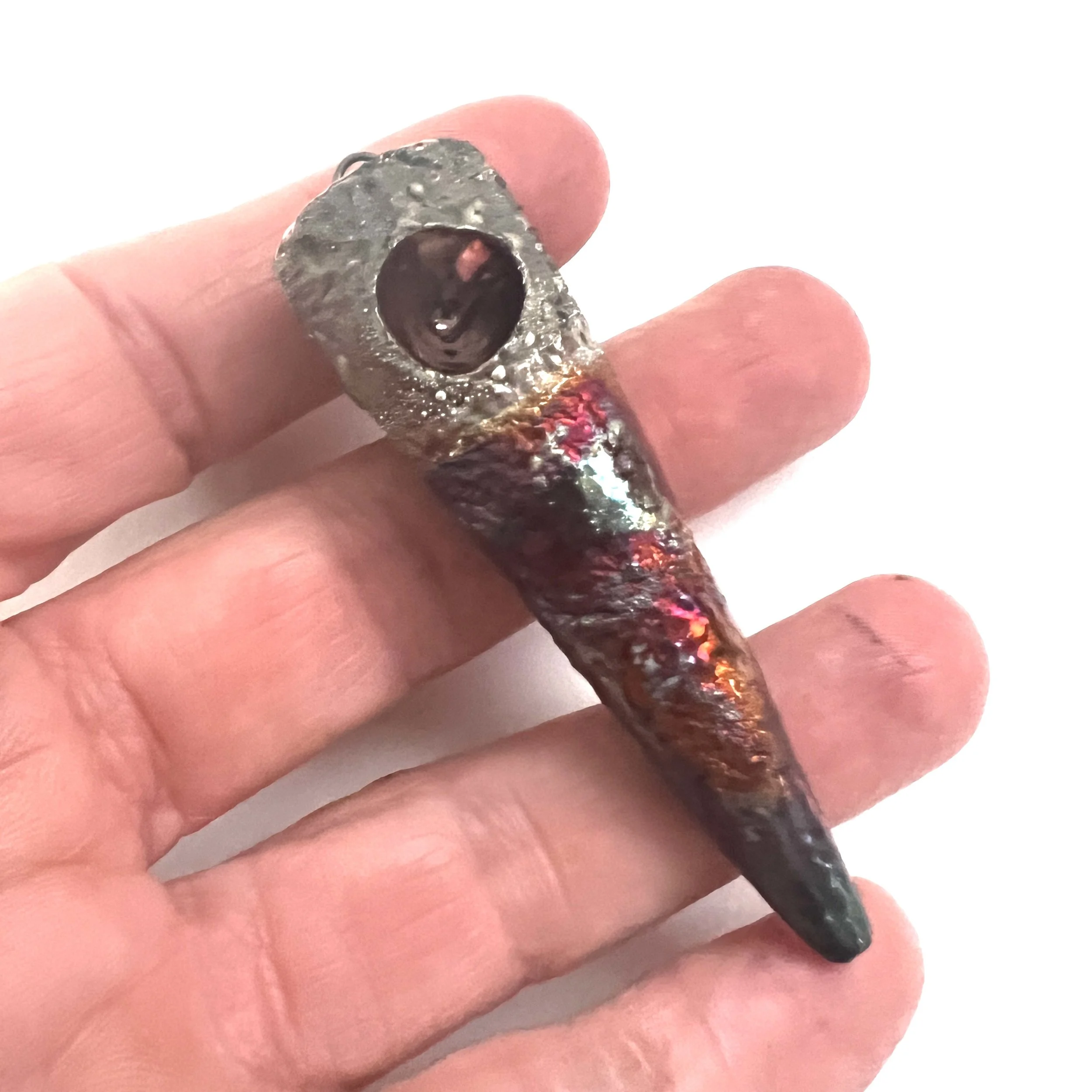 Raku Spike Pendant Ceramic Pottery Jewelry Supply Handmade